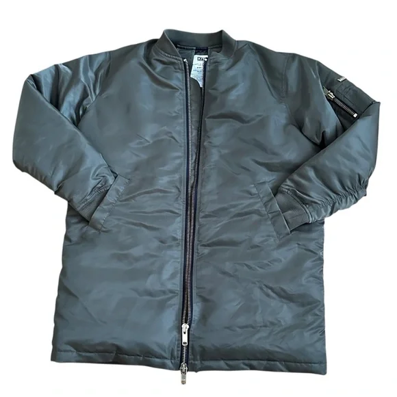 Kith Longline Bomber Jacket Size L Olive Green - Picture 11 of 12